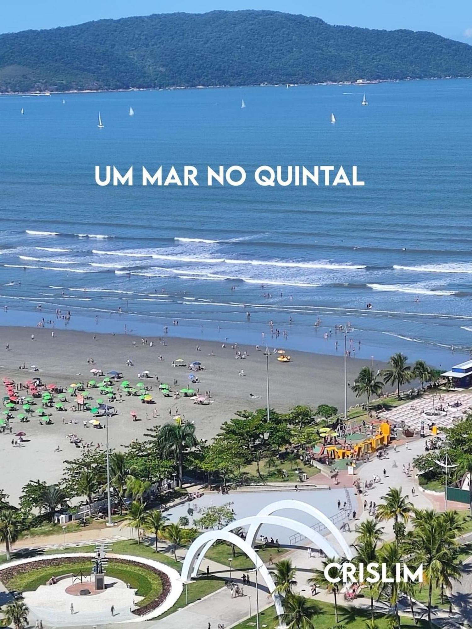Apartamento Pe Na Areia Melhor Vista Mar De Santos Exteriör bild